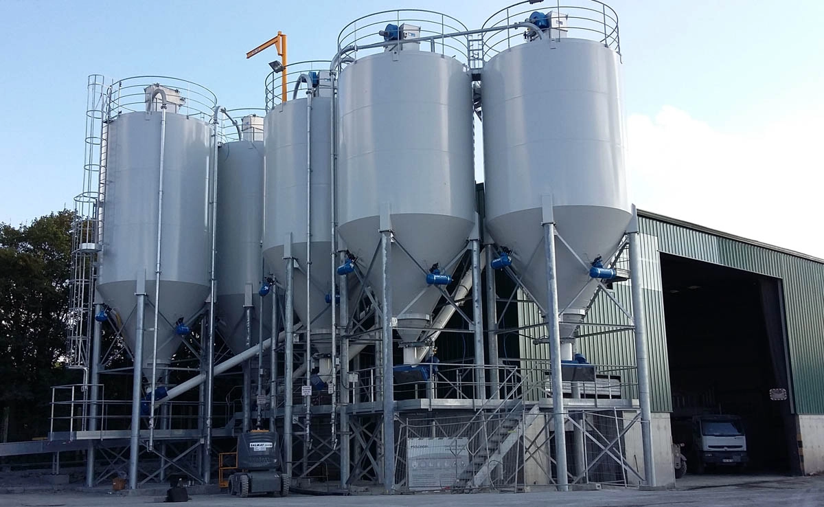 Silos de stockage de céréales